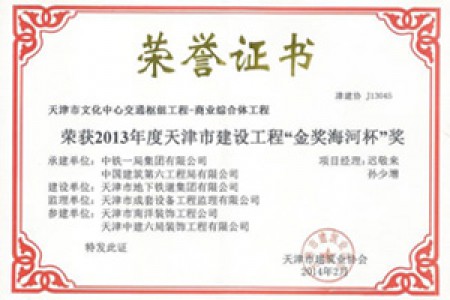 建设工程金奖海河杯2（2013年）