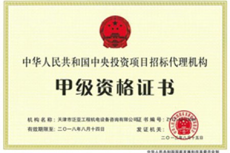 中央投资招标甲级