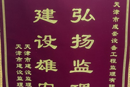 弘扬监理精神  建设雄安新区（锦旗）