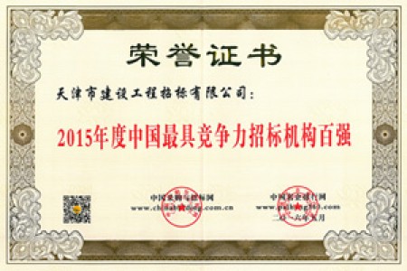 2015年招标代理机构百强