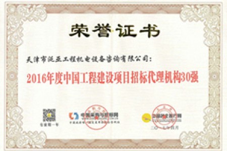 2016年度工程建设30强